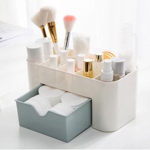 Opbergdoos voor Cosmetica - Blauw - Opbergdoos voor Make-up, Kwasten, Sieraden en andere Cosmetica - Opbergen en Ordenen - Compact
