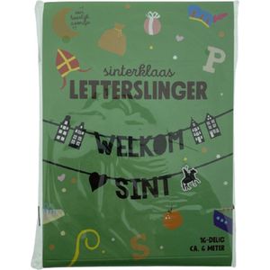 Sinterklaas Letterslinger 'Welkom Sint' 16-delig CA. 6 meter