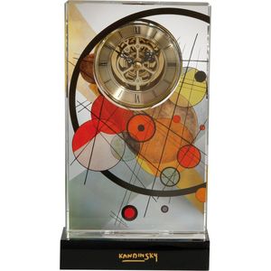 Goebel® - Wassily Kandinsky | Tafel Klok ""Cirkels in een cirkel"" | Glas, 22cm
