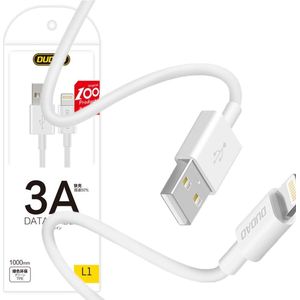 Dudao - USB naar USB-C oplader - 3A Fast charge oplaadkabel - Datakabel - 1 Meter - Wit