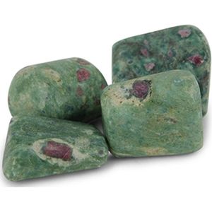 Trommelstenen Robijn in Fuchsiet (100 gram - 30-40 mm)