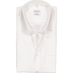 Seidensticker regular fit overhemd - korte mouw - wit - Strijkvrij - Boordmaat: 44