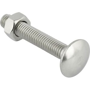 slotbout met moer verzinkt 12 stuks m5x25mm