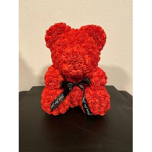 rozen beer - 25 cm - rose bear - valentijn - moederdag - love - gift - rood