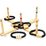 BS Toys Ringwerpen Werpspel - Buitenspeelgoed vanaf 6 Jaar - Ring Gooien - 5 Ringen - 50x50x10 cm