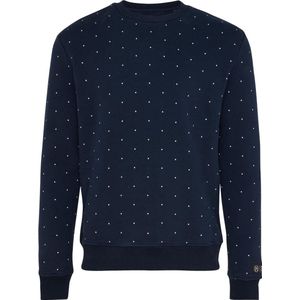 Sweatshirt With All Over Print Mannen - Navy - Maat L