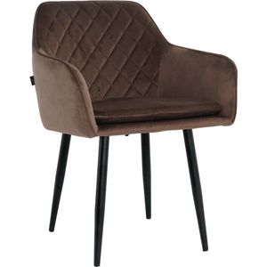 Lina® Noble Eetkamerstoel - Bruin - Velvet