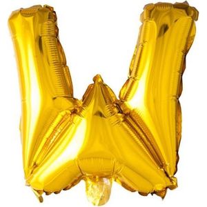 ballon - 100 cm - goud - letter - W