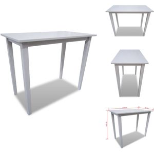 vidaXL Bartafel - Bartafels - Bar Tafel - Bar Tafels - Bartafel hout wit