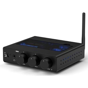 JMZR® Audio Versterker - Stereo Versterker - Amplifier- Complete Set - Zwart