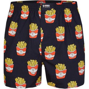 Happy Shorts Wijde Boxershort Friet - Losse boxershort - Maat L