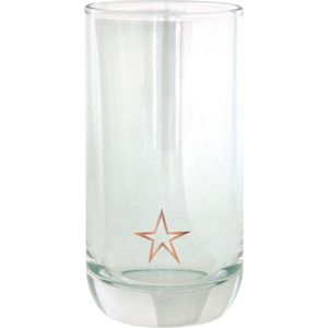 TAK Design Drinkglas Star Hoog - Glas - Ø6,5 x 12,5 cm - Koper