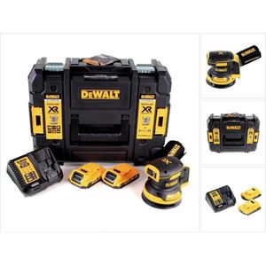 DeWalt DCW 210 D2 Accuschuurmachine Brushless 18V 12.000 tpm 125mm + 2x accu 2.0 Ah + 1x snellader in TSTAK