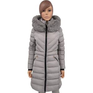 Wulux® - Dames Jas - Dames Winterjas - Parka Dames - Getailleerd Model - Grijs - Maat S