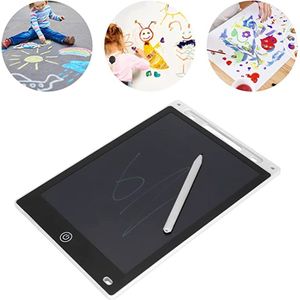 LCD Tekentablet Kinderen- ""Wit"" 12 inch(Dunner frame, vloeiender schrijven) -ultradun en draagbaar- Kleurenscherm - lcd schrijfbord- Kids Tablet - Drawing Tablet - Kindertablet -educatief -creatief-speelgoed voor onderweg- Tekenpad - Drawing Pad