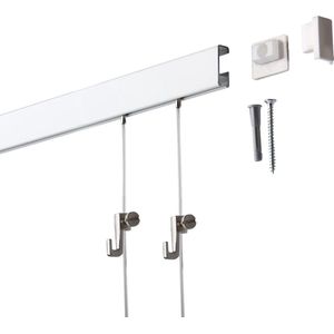 SOFT-RAIL® - 3 Meter Wit (2x 1,5M) - Ophangsysteem - Schilderijen & Fotolijsten - Ophangrails Schilderijrails