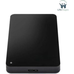 LifeStages - External Hard drive - 1TB Externe Harde Schijf (6,35 Cm (2,5 Inch) - 5400 RPM - 8 MB Cache - USB 3.0), Zwart