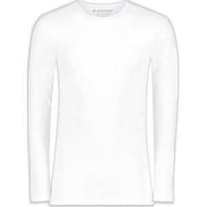 Garage 208 - Bodyfit T-shirt ronde hals lange mouw wit S 95% katoen 5% elastan
