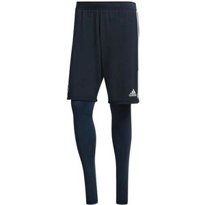 adidas Performance Real 2In1 Sho Voetbal shorts Mannen Blauw Xs
