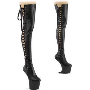 Pleaser - CRAZE-3050 Plateau Overknee Laarzen - US 8 - 38 Shoes - Zwart