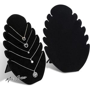 Mrs. Jones 2 stuks sieradenstandaard zwart fluweel halsketting kettingstandaard sieraden display opslag - make-uptafel organizer .