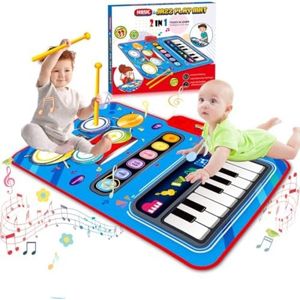2 in 1 Muziekmat voor Kinderen met 2 Trommelstokjes