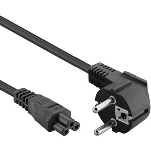 Schuko naar C5 apparaatsnoer - 2 meter - Zwart - Allteq