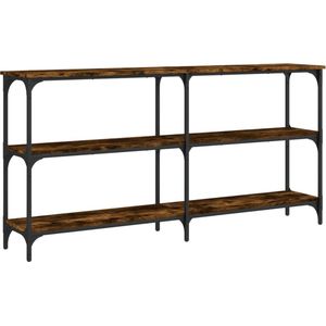 vidaXL - Wandtafel - 150x29x75 - cm - bewerkt - hout - gerookt - eikenkleurig
