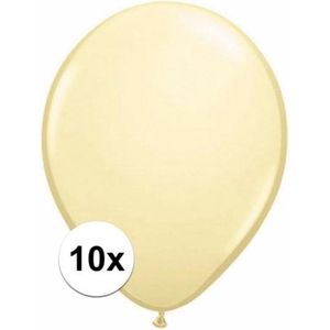 Ivoren ballonnen 10 stuks