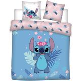 Disney Lilo & Stitch Dekbedovertrek Flower - Lits Jumeaux - 240 x 220 cm - Katoen