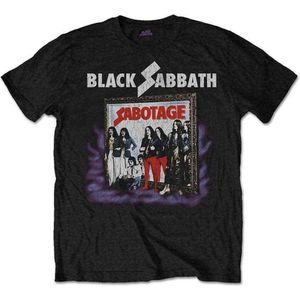 Black Sabbath - Sabotage Vintage Heren T-shirt - M - Zwart
