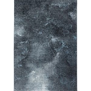 Pochon - Tapijt Ottawa - Blauw - 150x80x0,8 - Vloerkleed - Laagpolige Vloerkleed - Kortpolige Vloerkleed - Rechthoekige Tapijt - Rechthoekige Vloerkleed