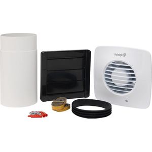 4-inch/100mm Simply Silent Badkamer Afzuigkap Ventilator & Wandmontage Kit Timer - Muur, Plafond & Raammontage - Verstelbare Twin Speed - Ghost Air Movement Technology - Stille werking