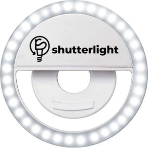 Shutterlight Selfie Lamp - 36 LED - Ø 8.5 cm - Dimbaar Wit Licht - Wit