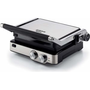 Ariete 1918/00 - GRILL & TASTE -Contactgrill - 180º Uitklapbaar - Grill Apparaat met Uitneembare Platen - 5 Standen - Tosti en Panini ijzer - 2000W - timer
