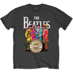 The Beatles - Sgt Pepper Heren T-shirt - L - Grijs