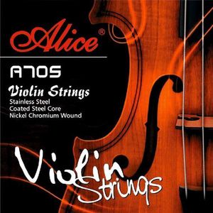 Vioolsnaren voor 4/4 viool - RVS en vernikkeld staal-Alice A705