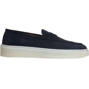 Manfield - Heren - Navy suède loafers - Maat 41