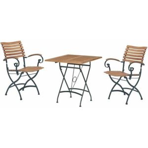 Bellini Lindau bistroset 3-delig teak gietijzer 4 Seasons Outdoor
