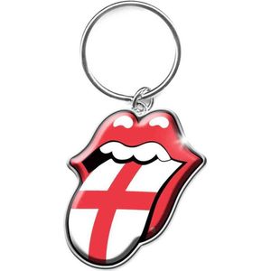 The Rolling Stones - England Sleutelhanger - Rood/Wit