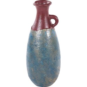 Beliani VELIA - Decoratieve vaas - Blauw - Terracotta