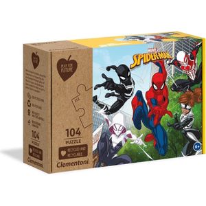 Puzzel Spiderman (104 Stukjes) - Play For Future Lijn, Gemaakt van Gerecyclede Materialen