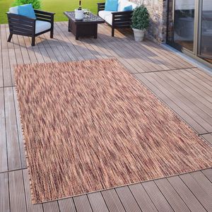 Paco Home Buiten Vloerkleed Balkon Terras Keukenvloerkleed Ruiten Patroon 3D Look Roze Paars 120x160 cm