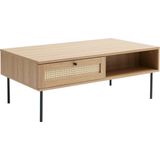 Salontafel Naturel Eiken - Rotan - 110x60x42cm - Pensacola - Giga Living