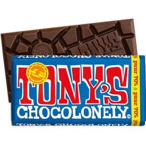 Tony's Chocolonely Chocolade Reep Puur - 180 gram - Vegan