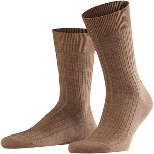 FALKE Bristol Pure Heren herensokken - bruin (nutmeg mel) - Maat: 45-46