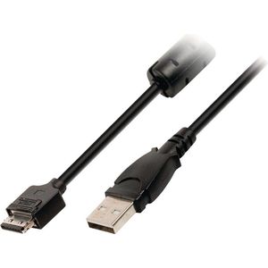 USB 2.0 Kabel USB A Male - Canon 12-Pins Male 2.00 m Zwart
