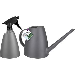 Elho Brussels Gieter en Sprayer - Set met Gieter en Plantenspuit - 100% Recyclebaar - Antraciet