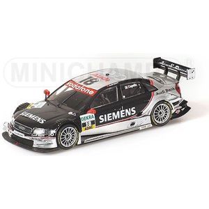 The 1:43 Diecast Modelcar of the Audi A4, Audi Sport Team Joest #18 of the DTM 2005. The driver was R. Capello. The manufacturer of the scalemodel is Minichamps.This model is only available online