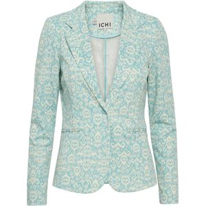 Ichi Blazer Ihkate Print Bl19 20121145 203045 Nile Blue Ikat Aop Dames Maat - L